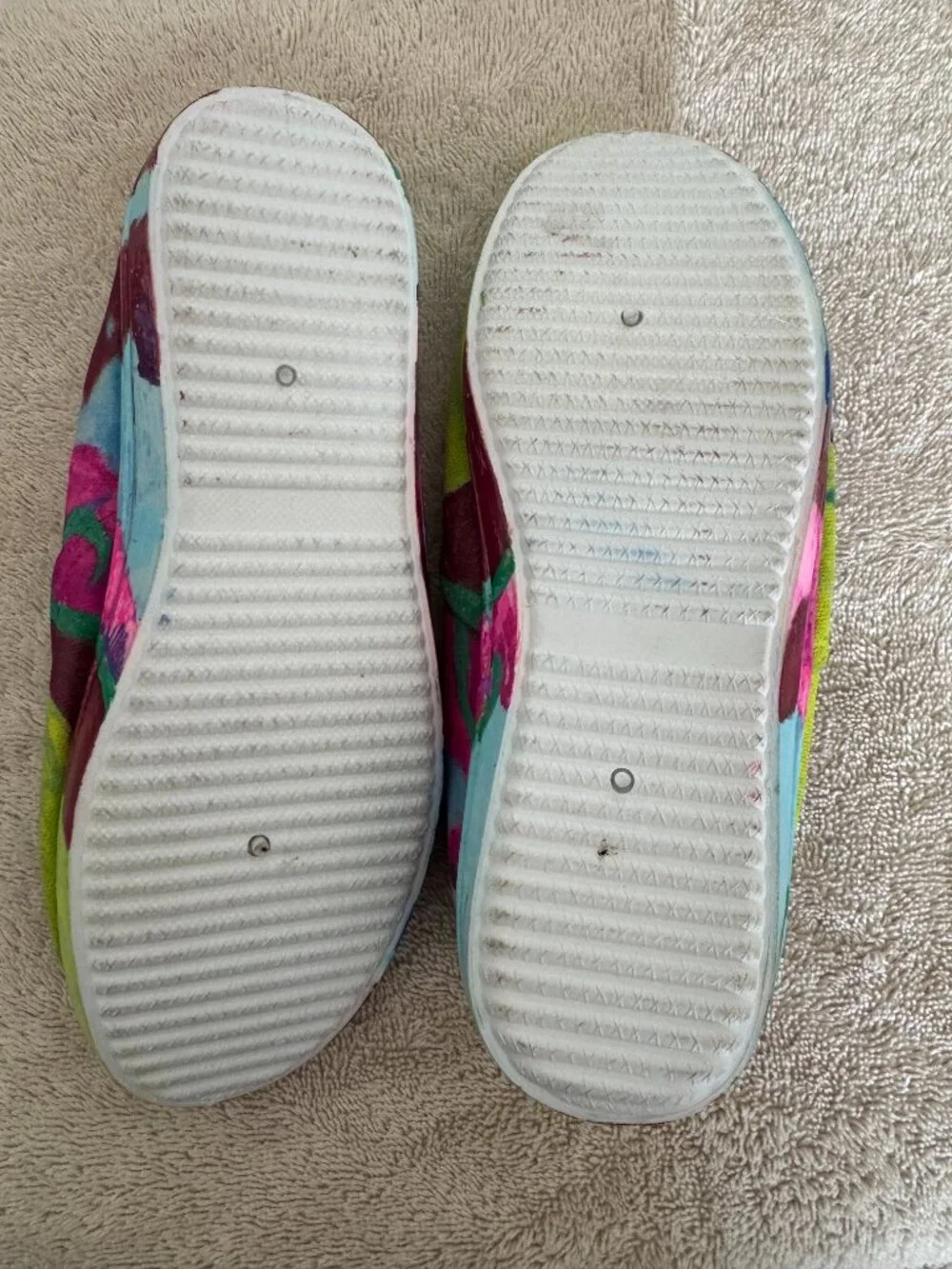 Painted Original Slide On Shoes Casual Colorful Artistic Fun